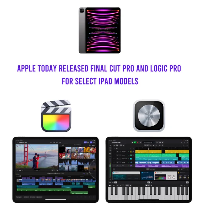iPad Pro now supports Final Cut Pro and Logic Pro