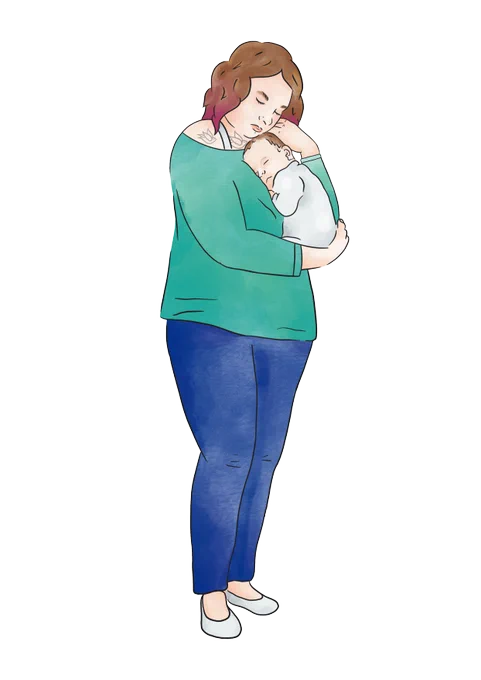 Image of a mother with baby