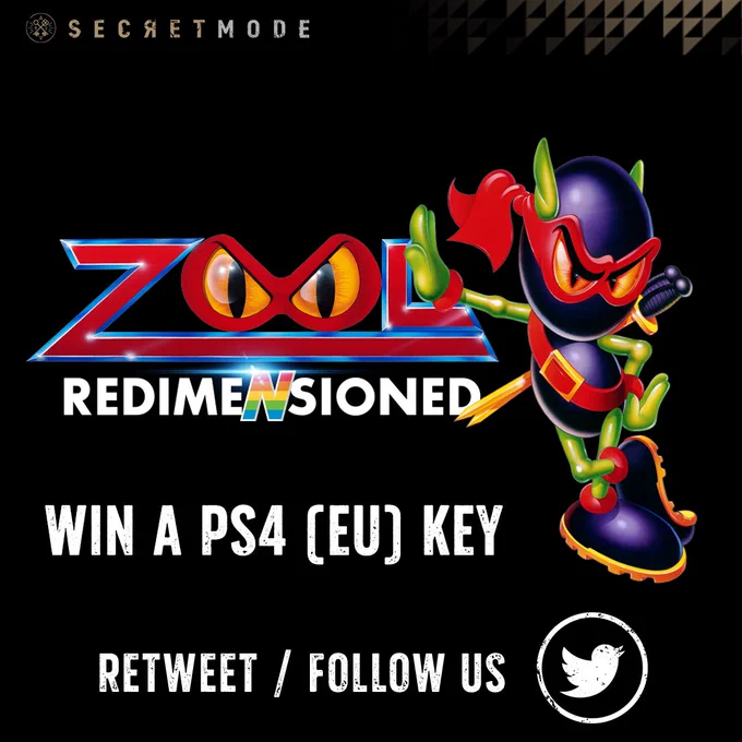 Win a copy of Zool Redimensioned on PlayStation 4 (EU residents only). Retweet and follow us to enter.