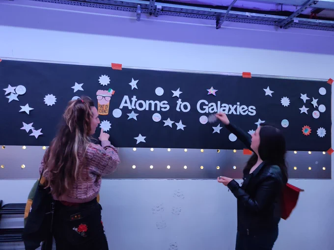 People adding stars to our galaxy poster
