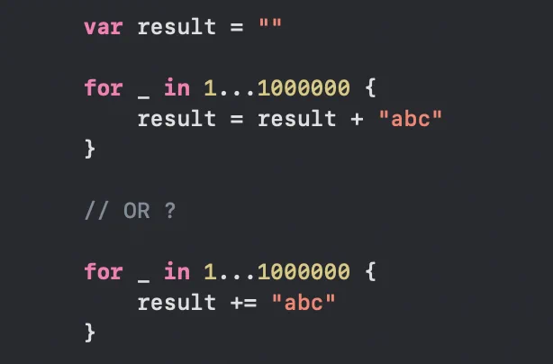 swift concatenation operator