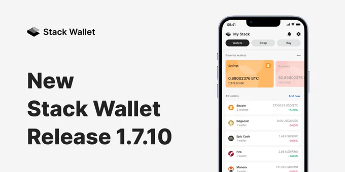 New Stack Wallet release, version 1.7.10.