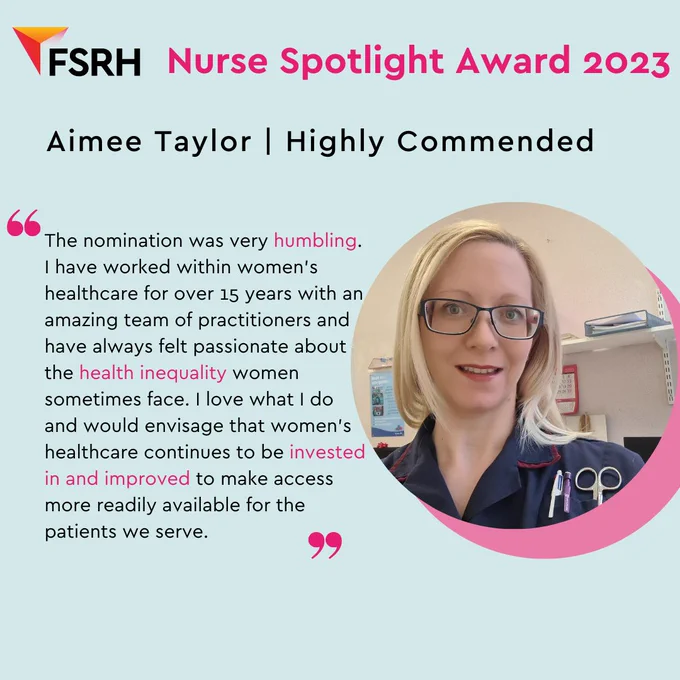 Nurse Spotlight Campaign - Highly Commended: Aimee Taylor