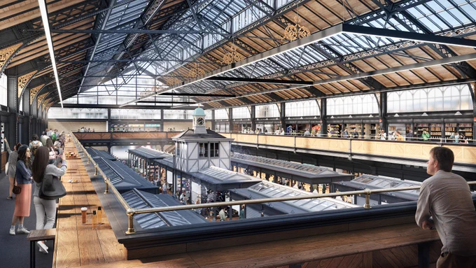 Initial artist impression of what the renovated market could potentially look like, if funding is secured.