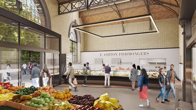 Initial artist impression of what the renovated market could potentially look like, if funding is secured.