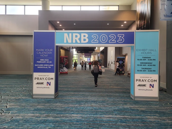 A welcome entry sign reads NRB 2023.