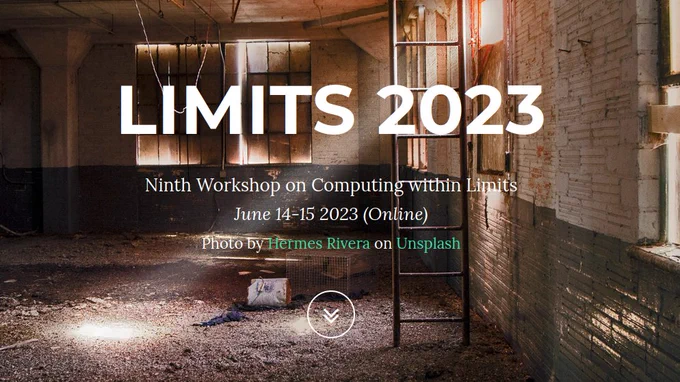 Screenshot of https://computingwithinlimits.org/2023/