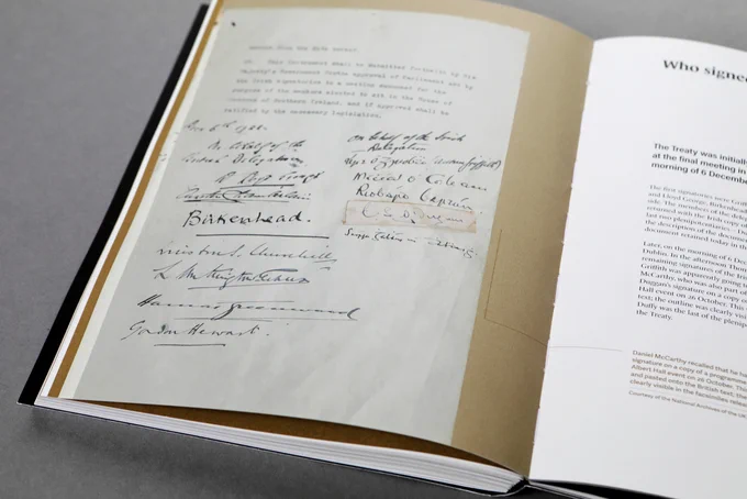 Page showing the signatures of the British Delegation