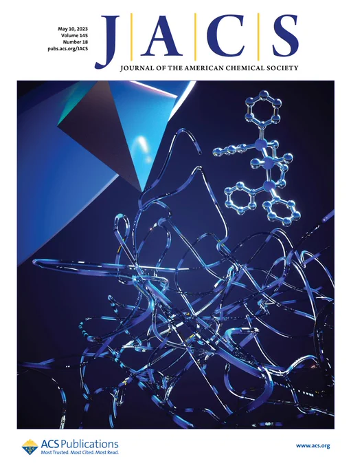 JACS Volume 145, Issue 18
Front cover featuring the article "Synthesis and Ring-Opening Metathesis Polymerization of a Strained trans-Silacycloheptene and Single-Molecule Mechanics of Its Polymer"