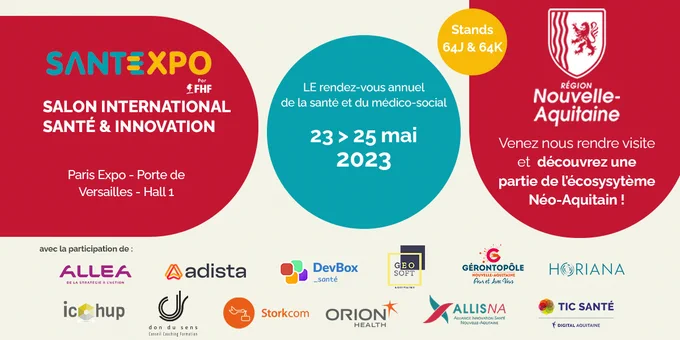 Venez découvrir nos solutions pour le secteur de la Santé à l'occasion du salon Santexpo du 23 au 25 mai 2023