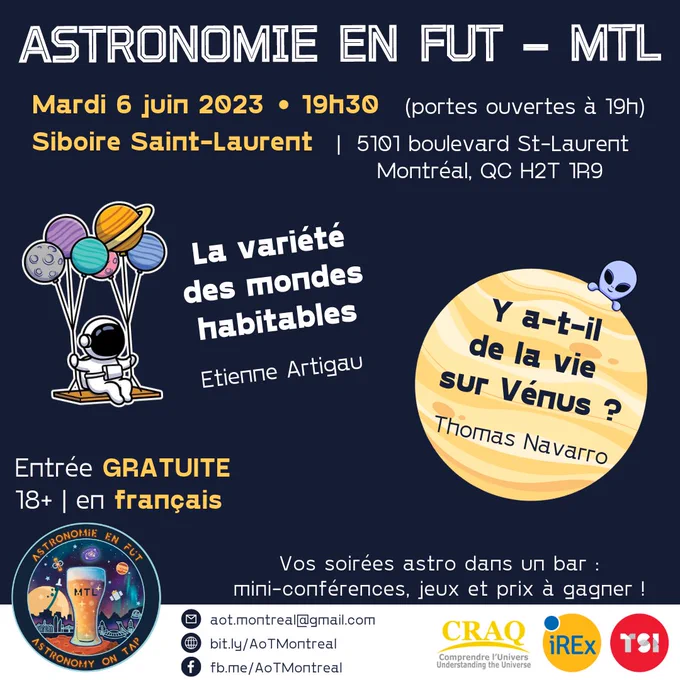 event poster for AoT MTL on  June 6, 2023