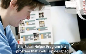 Kwik Trip retail helpers are always working with a smile, just check out the several employees featured in this video!