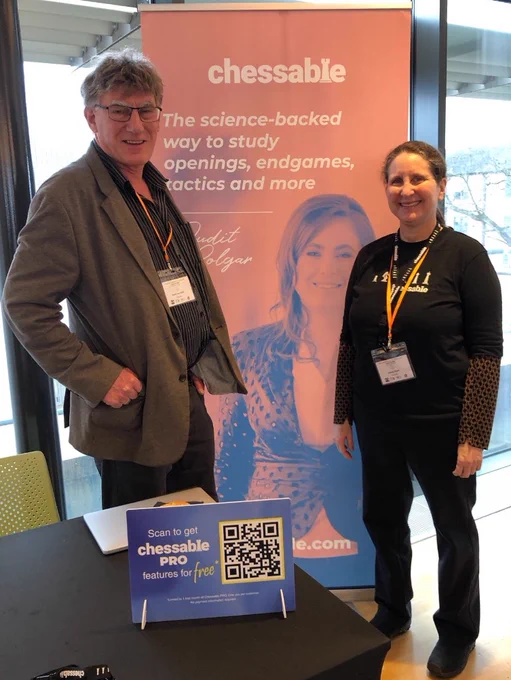 Chessable's Karel van Delft and Dr. Alexey Root, WIM.
