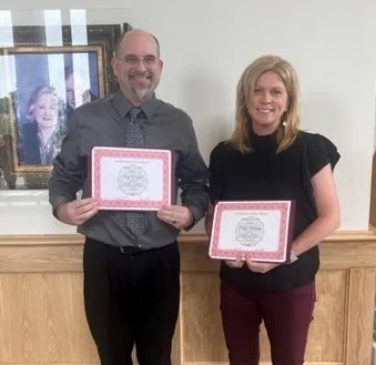 Teachers receiving award