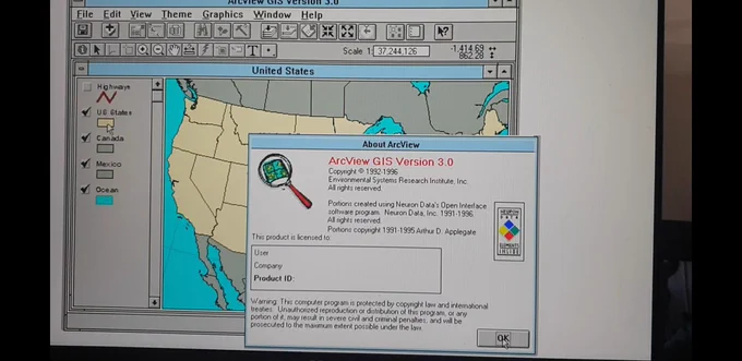 ArcView 3.0 screenshot