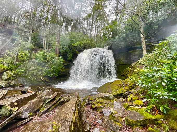 A waterfall in the Neversink River Unique Area. Photo by the DRBC.