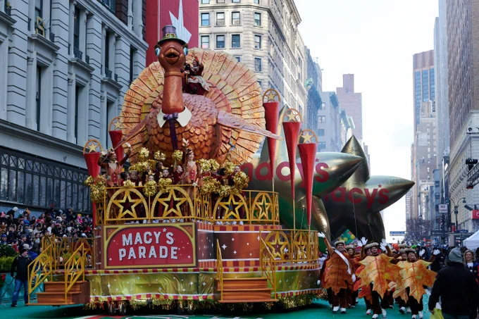 Tom Turkey during the Macy's Thanksgiving Day Parade.

(Photo Credit: Macy's, Inc.)
