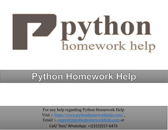 Python Homework Help