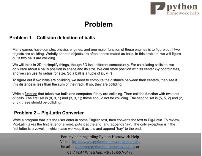 Python Homework Help
