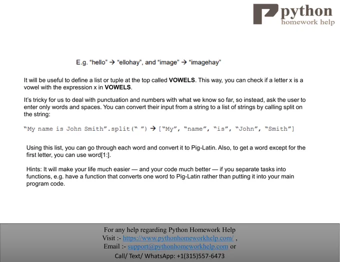 Python Homework Help