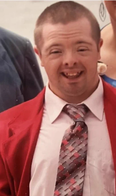 A photo of Nathan, who is missing. He is four feet six inches tall and 170 pounds, and has a full beard and mustache.