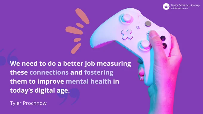 Text reads: We need to do a better job measuring these connections and fostering them to improve mental health in today’s digital age. - Tyler Prochnow