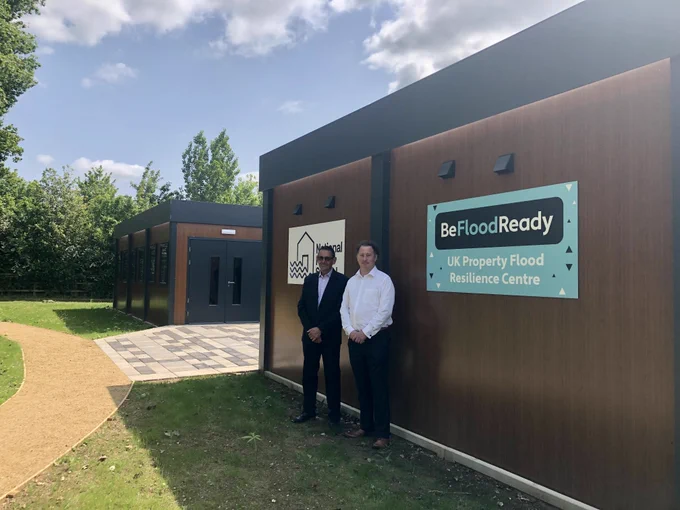Pictured are Graham Broden MBE and Alan Ryan who worked on the PFR Pathfinder to deliver this fantastic new facility: on Monday 22 May members of the RAIN team will be joining a launch event at the new BeFloodReady Property Flood Resilience centre based at HR Wallingford in Oxfordshire. From here, CIWEM Code of Practice training will be provided plus a host of practical courses from the National Flood School. This centre includes a demonstration centre, where controlled floods can happen, as well as a classroom and visitor hub.  This is a fantastic legacy from the Defra-funded PFR Pathfinder projects.