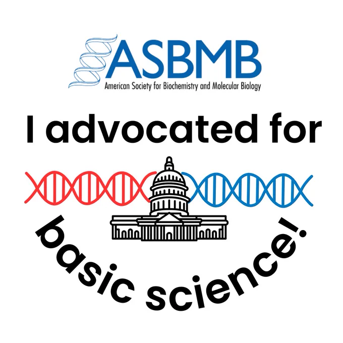 I advocated for basic science sticker featuring a double helix behind a drawing of the U.S. Capitol. 