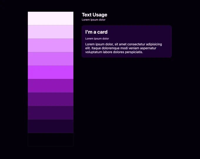 Color pallet card