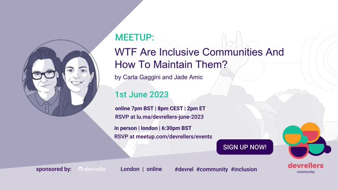 Want to help build tech communities that are diverse, open, inclusive and safe? Even if you are not planning to build a new community, you probably wish to belong to one with these characteristics. And while communities brought us all together, it doesn’t mean that we can feel safe to openly share and learn. That’s when reflecting on values collaboratively becomes crucial. It goes beyond abiding by a CoC or building a diverse line-up: it makes us part of the process and it makes us accountable for the values themselves.
Join our devrellers meetup on June 1st, to learn how Carla and Jade  mapped out the personal values of several teams, to create a shared value system for their internal community to follow and belong to. A system that was also expressed externally through the voice of their WTF is Cloud Native brand. 

Wanna come along? Find out more and RSVP here: https://www.meetup.com/devrellers/events/293443719/