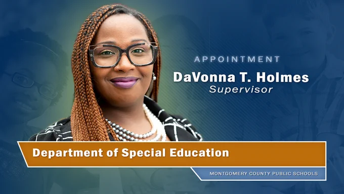DaVonna T. Holmes, supervisor, Department of Special Education