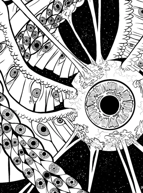 a close up of the main eyeball