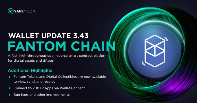 SafeMoon adds Fantom Chain in Wallet update 3.43