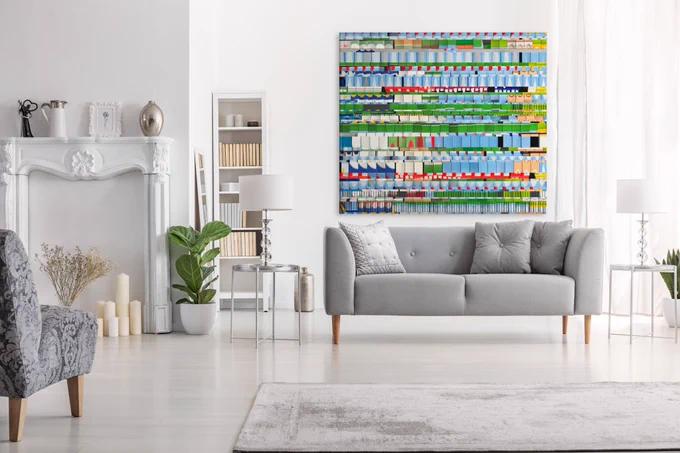 Milk packaging pattern on 
shelf at supermarket. 

Acrylic on canvas/digital artwork.


#patterndesign #shelves #süpermarket #supermarketart #supermarketartfair 
#milanodesignweek #retaildesignagency #patternart #patternartwork #dusseldorf #interiordecorating #interiordesign