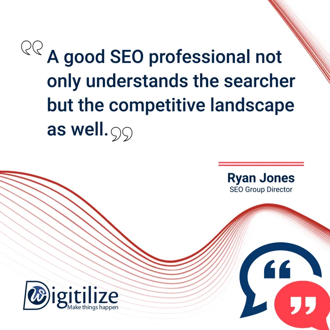 "Absolutely! An excellent SEO specialist is a master at comprehending the competitive environment and the searcher’s behavior. It's crucial to keep on top of things and win the race for first place in the SERPs!
#SEO #SearchMarketing #CompetitiveLandscape #SearcherBehavior #DigitalMarketing #digitilizeweb
"