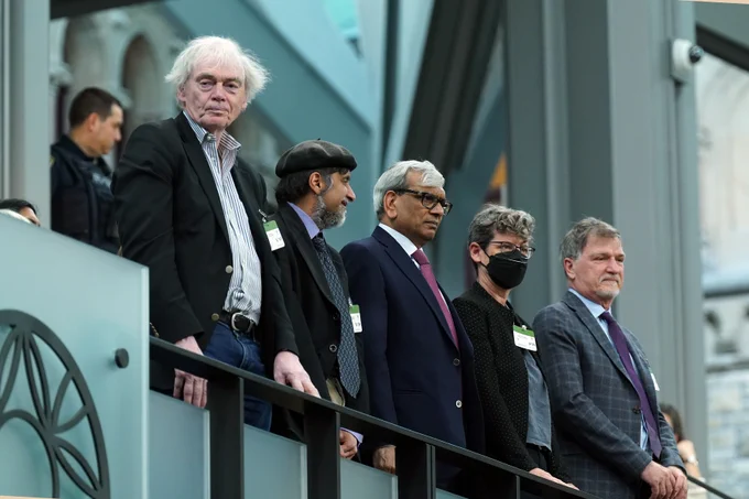 The 2023 Killam Prize winners recognized in the House: Pieter Cullis, Sarah Otto, Ajay Heble, Praveen Jain, and Charles M. Morin.