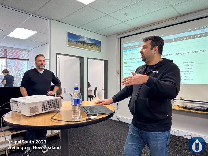 💧 DrupalSouth 2023 code sprint if off to a great start! 
💧 Big thank you PreviousNext for sposoring the event and Xequals for cosy venue.