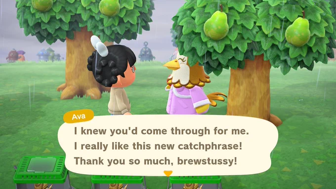 Ava: “I knew you’d come through for me. I really like this new catchphrase! Thank you so much, brewstussy!”