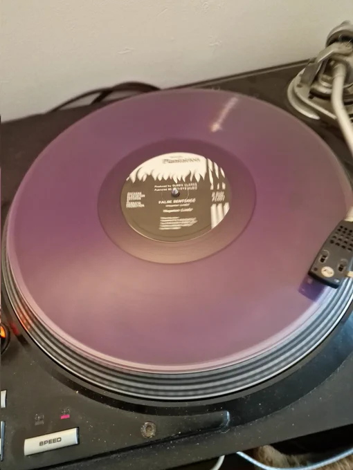 False Sebtence by Hopetown Lindo a Rockers Plantation 12" on  slightly sickly looking purple vinyl.