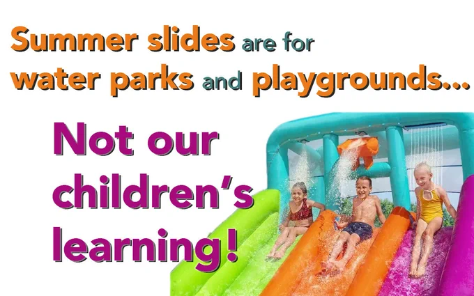 3 children on waterslide