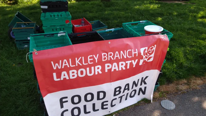 Our food bank collection stall