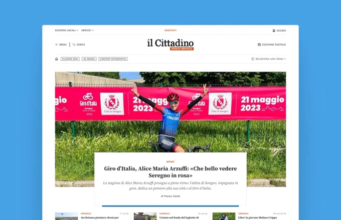 Home page del CittadinoMB