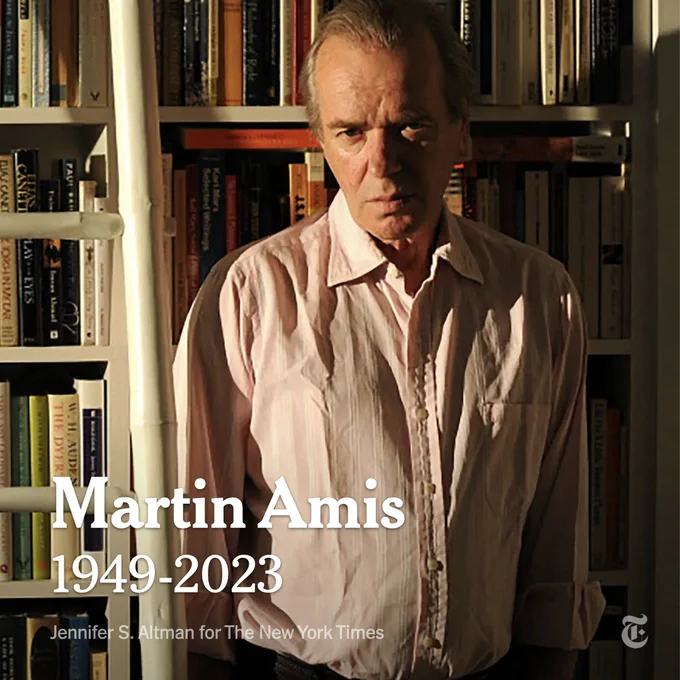 A portrait of Martin Amis from 2021. Photo by Jennifer S. Altman for The New York Times.