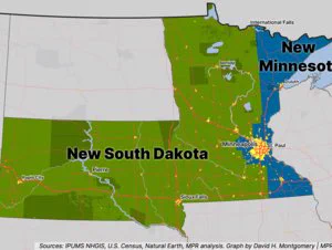 This is a map that’s going around (again). It shows a proposal for Republican parts of Minnesota to secede and join South Dakota. The dividing line appears to split Voyageurs National Park down the middle making for a complex joint custody arrangement. Park feels so isolated as it is and now this.