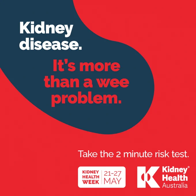 banner for Kidney Health Week - take the 2 minute at risk test
