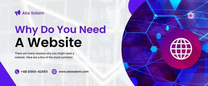
****Why do you need a website??*****

There are many reasons why you might need a website. Here are a few of the most common:



***To establish a professional online presence. A website is a great way to show potential customers or clients that you are a legitimate business. It can also help you to build trust and credibility.



***To provide information about your products or services. A website is a great way to showcase your products or services and to provide potential customers with all the information they need to make a purchase.



***To sell products or services online. If you sell products or services online, a website is essential. It allows you to accept payments and to ship products to customers all over the world.



****To generate leads. A website can be a great way to generate leads for your business. You can do this by offering free trials, signing up for email lists, or providing contact information.



****To build an online community. A website can be a great wa