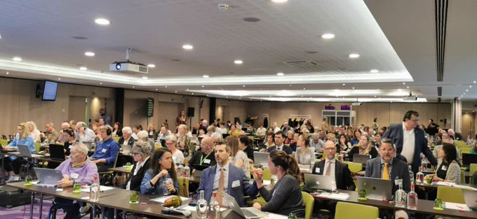 Room full of people for EDF's annual general assembly