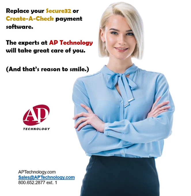 Need to replace your #Secure32 or #CreateACheck payment system? Want to automate your #business #payments? #APTechnology is the Payment Pioneer. #checkprinting #checksoftware #ach #AccountsPayable #b2b #checks A better way to pay. https://www.aptechnology.com/replacesecure32.html