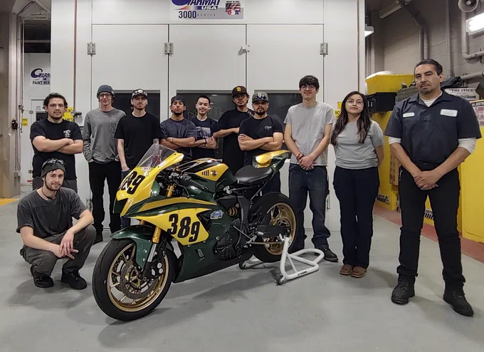 Automotive Collision Repair cohort- custom paint job on a race bike. 
