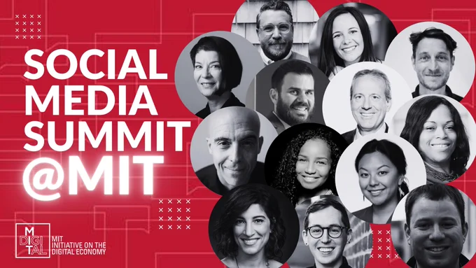 Photo of the Social Media Summit @MIT with photos of event speakers